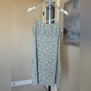 Cotton On Sleeveless Tie Mini Dainty Floral Dress in Women’s size Medium Green